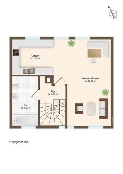 Grundrissplan Obergeschoss