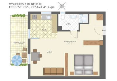 GRUNDRISS WOHNUNG 3 EG!