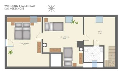 GRUNDRISS WOHNUNG 1 DG!