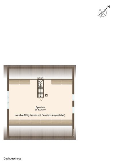 Grundrissplan Dachgeschoss