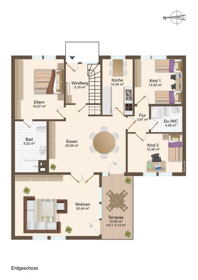 Grundriss Erdgeschoß