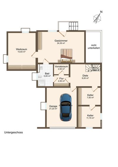 Grundriss Untergeschoß