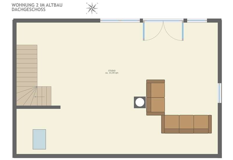 GRUNDRISS WOHNUNG 2 DG!