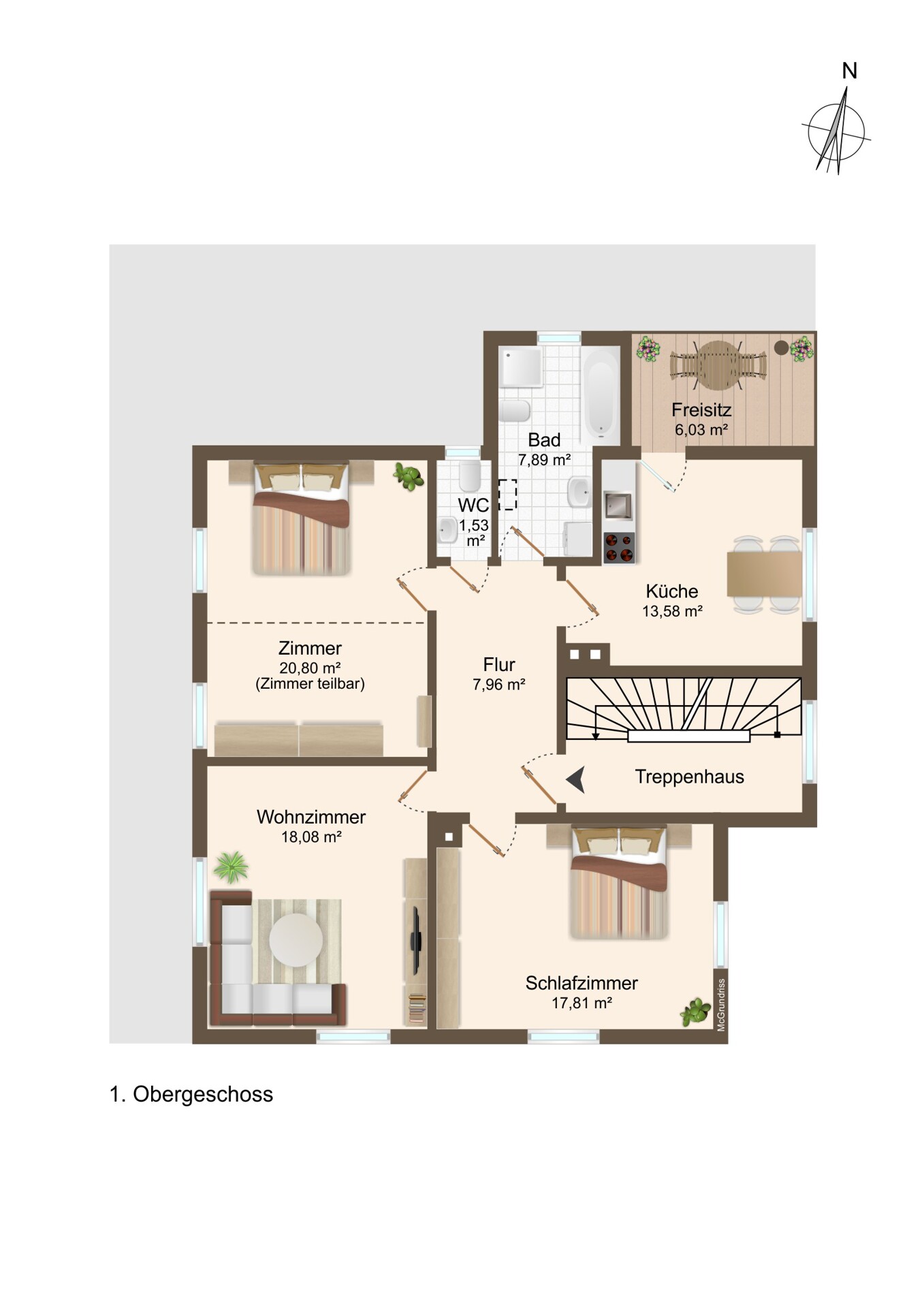 GRUNDRISS OBERGESCHOSS