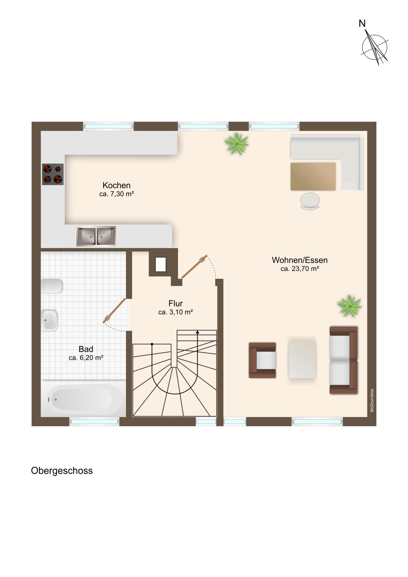 Grundrissplan Obergeschoss