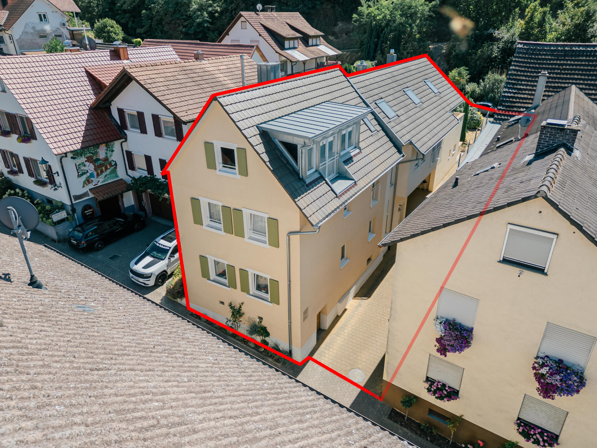 Hausansicht Straße