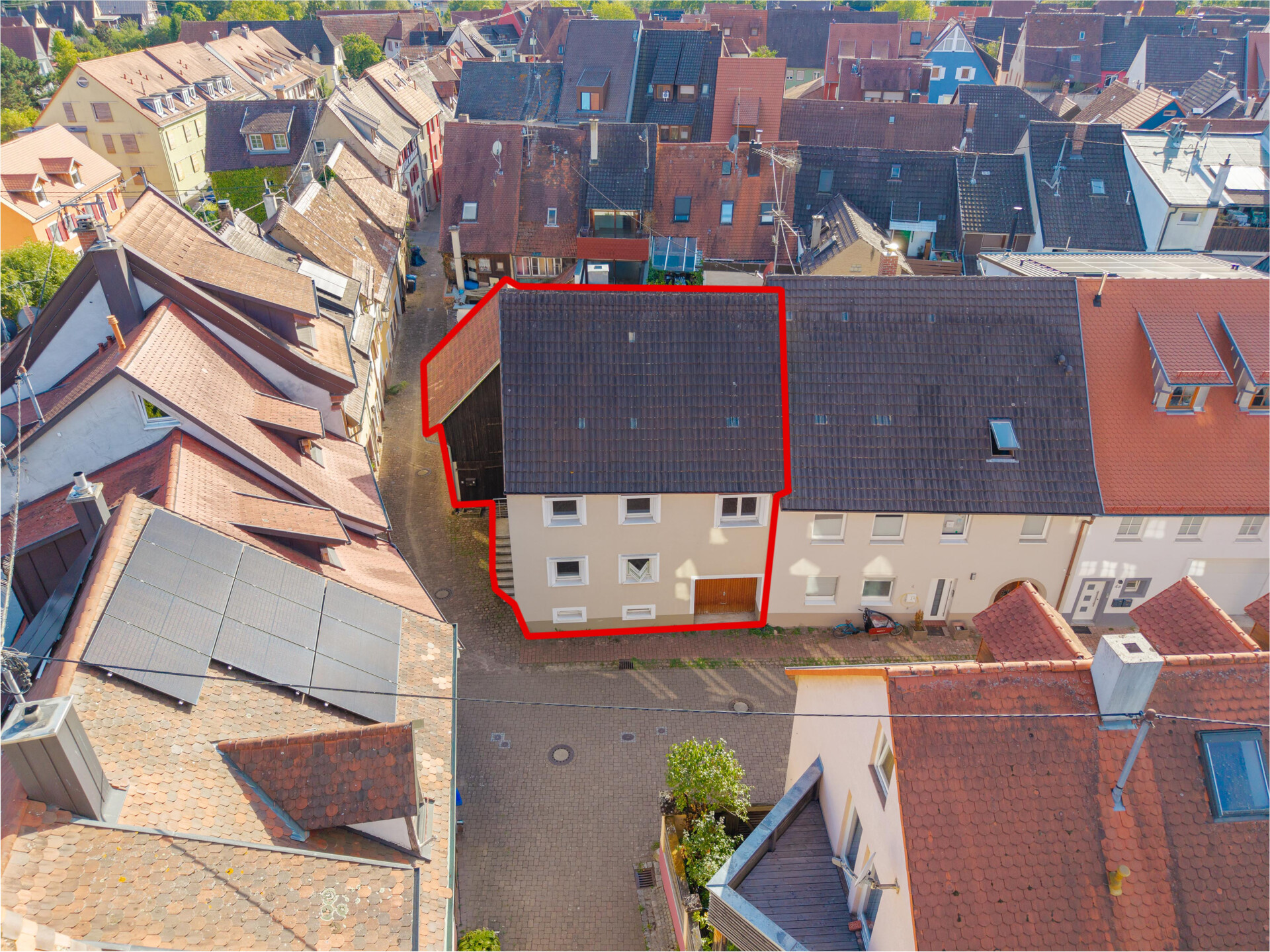 Hausansicht Vogelperspektive